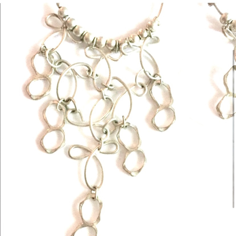 Silver dangle earrings - Picture 2 of 4